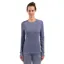 Odlo Women's Active Warm Eco Graphic BL Top Crew Neck L/S in Folkstone Gray